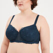 Soutien-gorge emboîtant à dentelle Izzie bleu canard femme grande taille