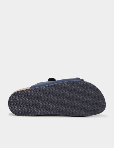 Mules avec boucles bleu marine garçon