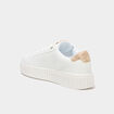 Tennis basses &agrave; lacets semelles &eacute;paisse blanc femme