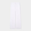 Pantalon large lin mélangé blanc femme