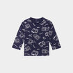 T-shirt manches longues coton bleu marine bébé garçon