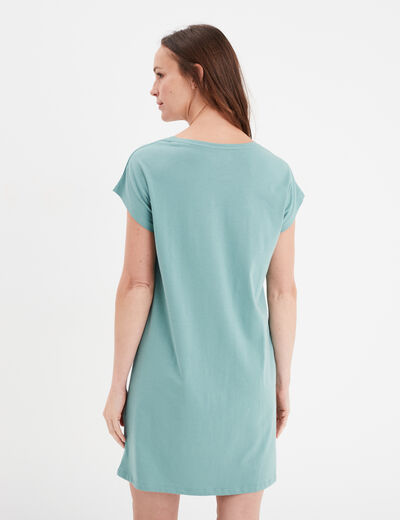Chemise de nuit coton Aristochats Marie bleu gris femme