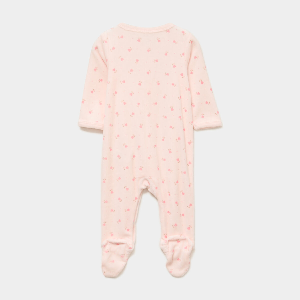Ensemble body et dors-bien effet velours rose clair b&eacute;b&eacute;