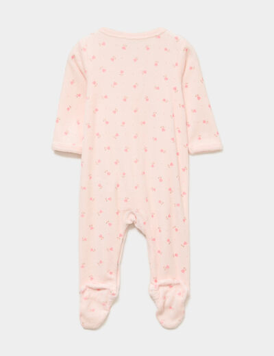 Ensemble body et dors-bien effet velours rose clair b&eacute;b&eacute;