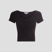 T-shirt manches courtes noir femme