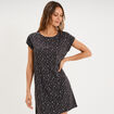 Chemise de nuit manches courtes gris anthracite femme