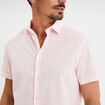 Chemise droite manches courtes rose clair homme