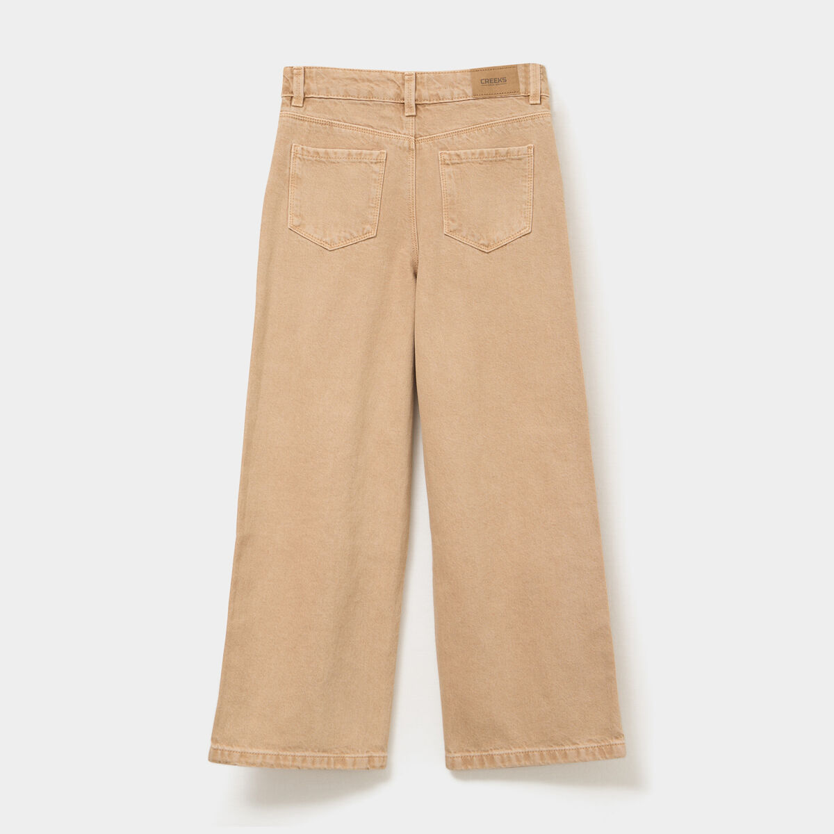 Pantalon large 5 poches coton Creeks taupe fille
