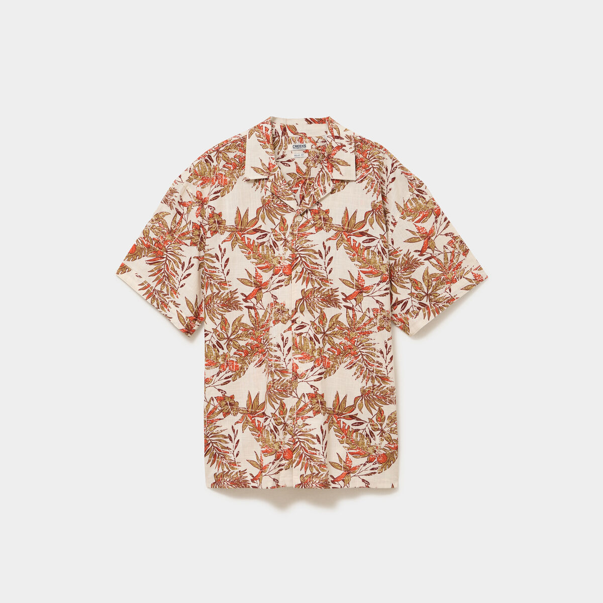Chemise en coton manches courtes multicolore homme