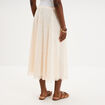 Jupe longue en dentelle ivoire femme