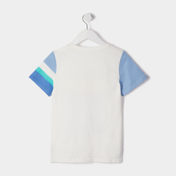 T-shirt manches courtes Creeks ecru garçon