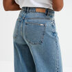 Jeans large coton denim dirty femme