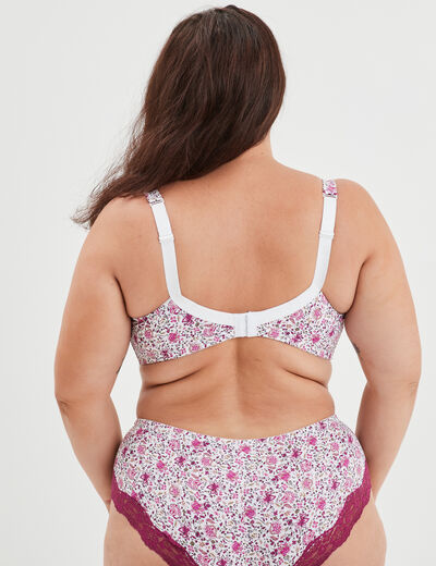 Soutien-gorge emboitant microfibre beige femme grande taille