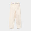 Pantalon paperbag mom taille élastiquée creme fille
