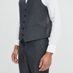 Gilet de costume sans manches gris fonc&eacute; homme