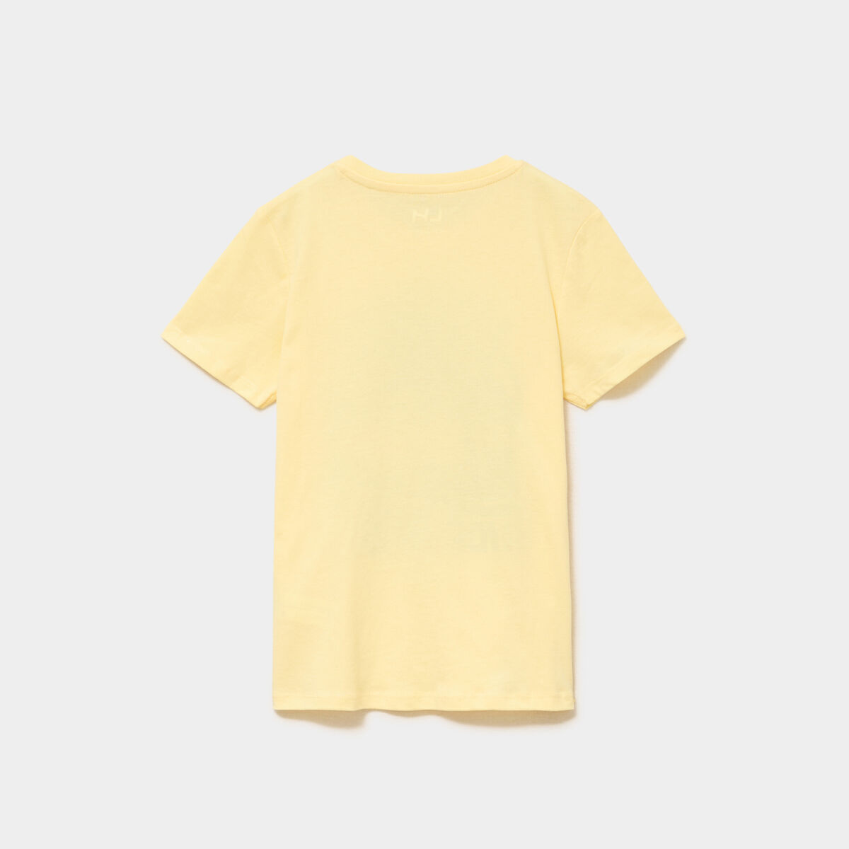 T-shirt manches courtes col rond coton jaune gar&ccedil;on