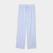 Pantalon de pyjama fluide bleu femme
