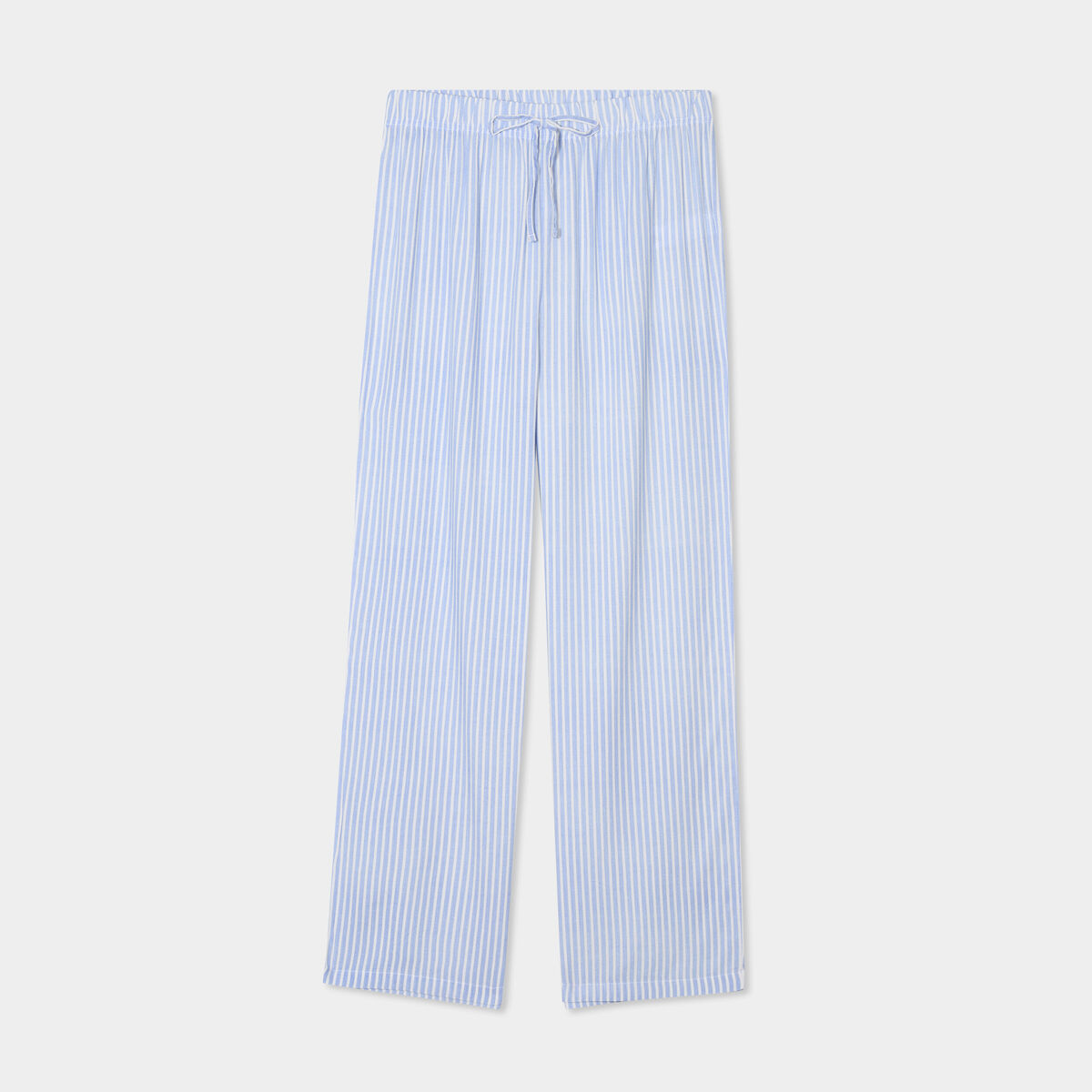 Pantalon de pyjama fluide bleu femme
