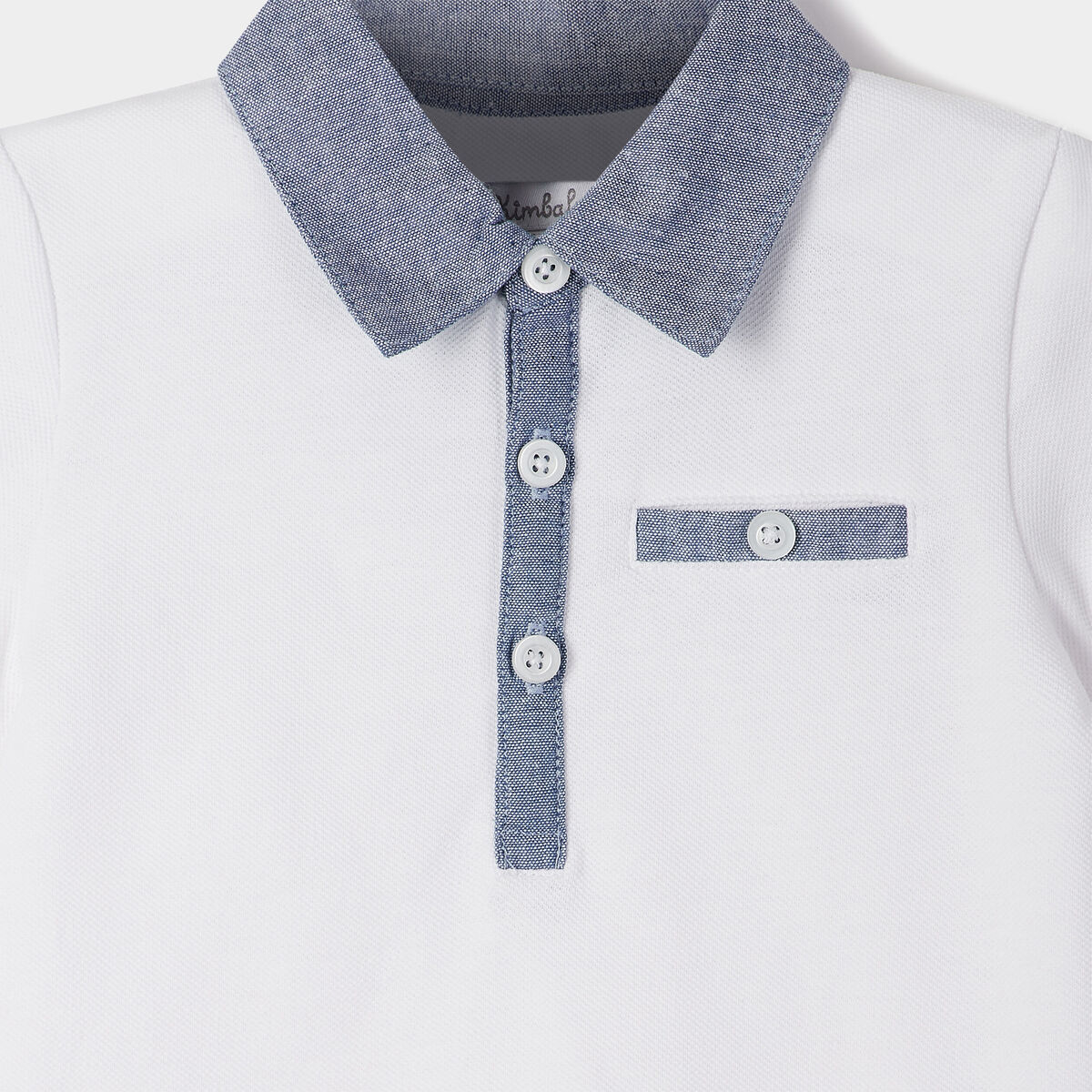 Polo manches courtes coton blanc bébé garçon