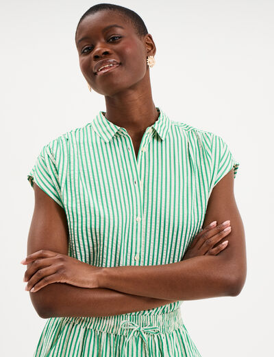 Chemise sans manches vert femme