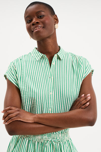 Chemise sans manches vert femme