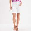 Bermuda slim blanc femme