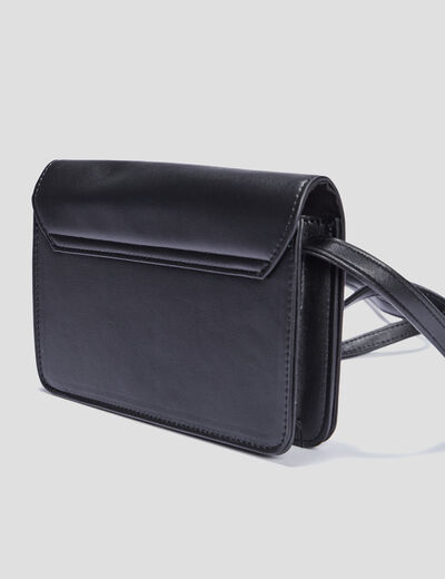 Sac bandoulière rectangulaire noir femme