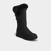 Bottes fourr&eacute;es avec boucles noir femme