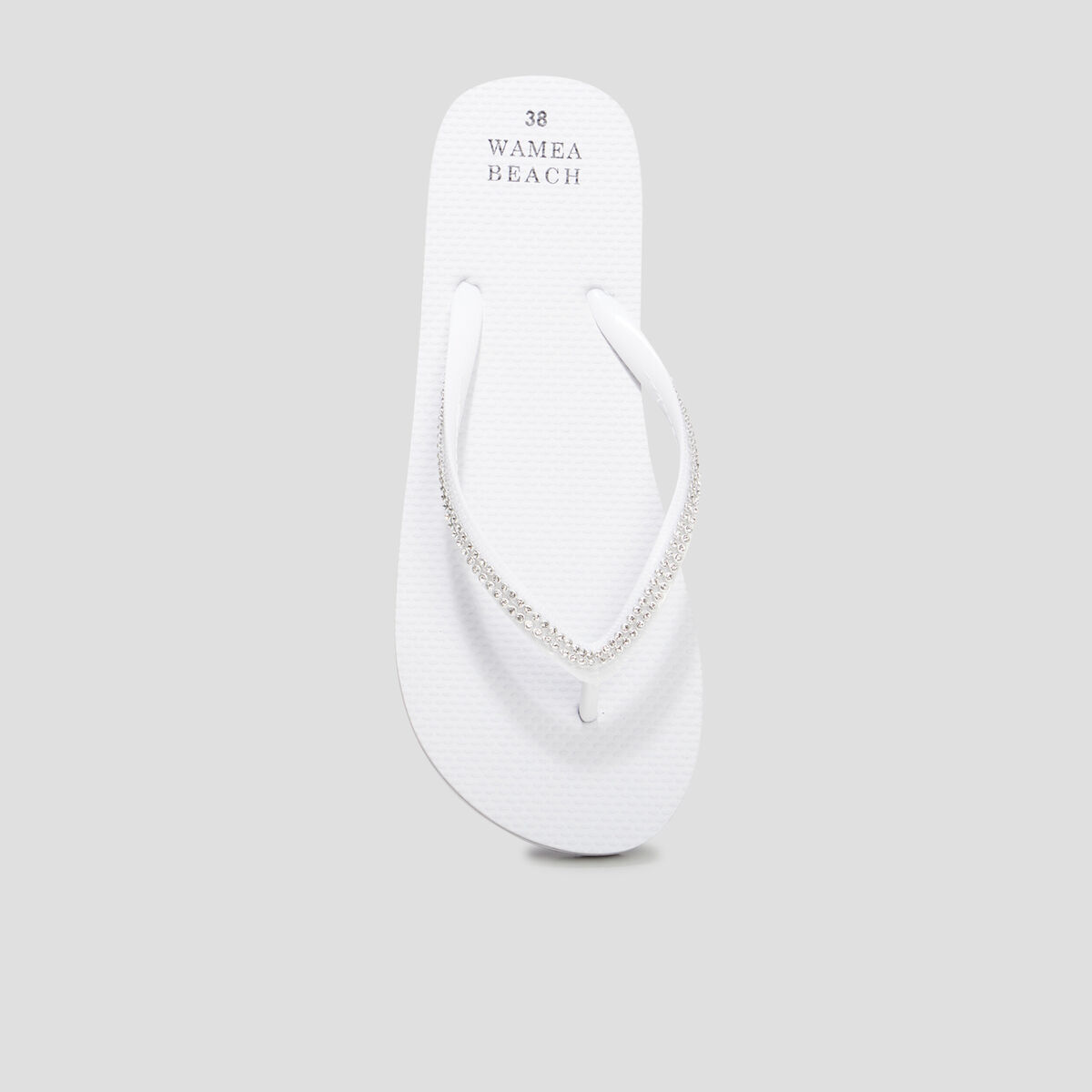 Tongs avec strass Wamea Beach blanc femme