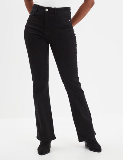 Jeans flare 5 poches Creeks denim noir femme