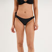 Bas de maillot de bain d&eacute;tails noeuds noir femme