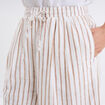 Short taille élastiquée coton blanc femme