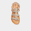 Sandales en cuir Kickers Kickdazed blanc femme