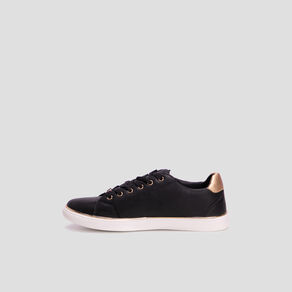 Baskets tennis basse noir femme