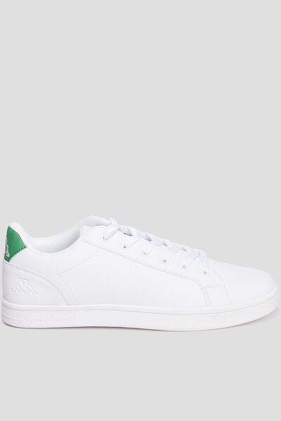 Tennis basses &agrave; lacets Kappa Galter blanc homme