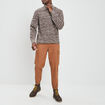 Pull avec col montant camel homme