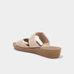 Mules &agrave; talons avec brides sable femme