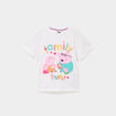 T-shirt manches courtes coton Peppa Pig blanc fille
