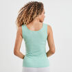 Haut de pyjama débardeur vert turquoise femme