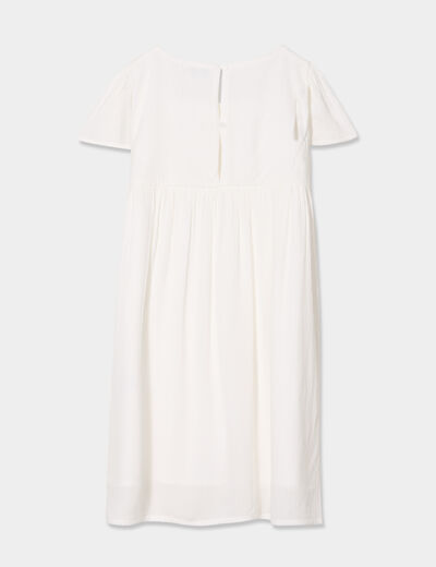 Robe manches courtes ivoire fille