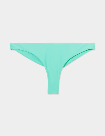 Bas de maillot de bain forme tanga vert turquoise femme