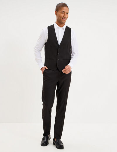 Gilet de costume sans manches noir homme