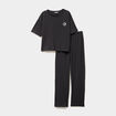 Ensemble pyjama pantalon et t-shirt gris foncé femme