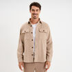 Surchemise manches longues beige moyen homme