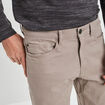 Pantalon droit en coton stretch taupe homme