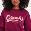 Sweat col rond manches longues Creeks prune femme