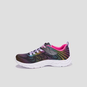 Baskets running lumineuses Skechers noir fille