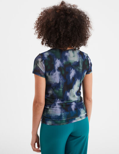 T-shirt résille Liberto violet femme