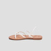 Sandales plates blanc femme