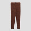 Legging taille haute marron femme